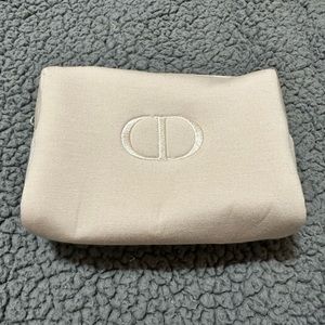 DIOR BEAUTY LIGHT PINK CD LOGO COSMETIC MAKEUP BAG POUCH NEW IN BOX Soft Fabric